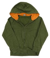 Khaki propínací mikina s kapucí Pep&Co