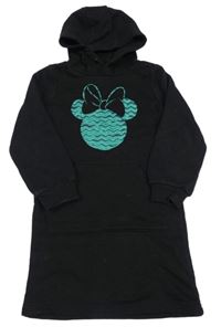 Černé teplákové šaty s Minnie a kapucí Reserved