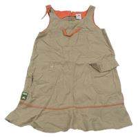 Hnědé plátěné šaty s kapsami C&A