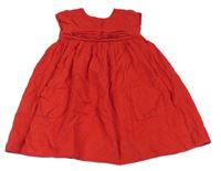Červené manšestrové šaty Jojo Maman Bébé