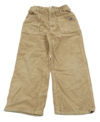 Béžové manšestráky s kapsami 