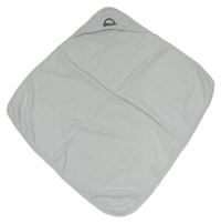 Světlemodrá froté osuška s kapucí s autem 