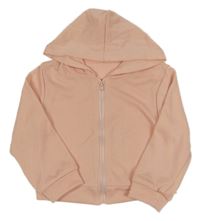 Světlerůžová propínací lehká mikina s kapucí shein