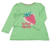 Zelené triko s jahodou Lupilu