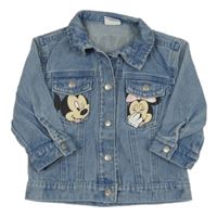 Světlemodrá riflová bunda s Minnie a nápisem Disney