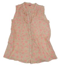 Světleůžovo-růžová halenka s kočkami Pocopiano