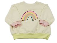 Smetanová oversize mikian s duhou Next