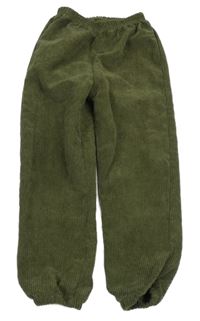 Khaki cuff manšestráky shein