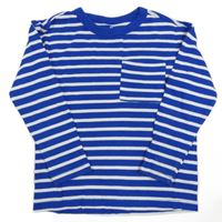 Modro-bílé pruhované triko H&M