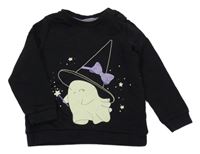 Černá mikina s duchem Pep&Co