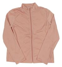 Světlerůžová sportovní funkční propínací mikina Quechua