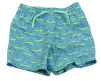 Modré plážové kraťasy s krokodýly Primark