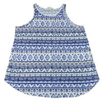 Modro-bílý vzorovaný top H&M