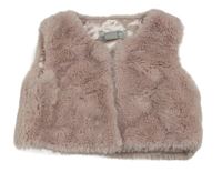Starorůžová kožešinová vesta Primark