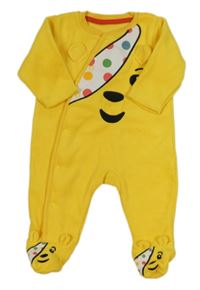 Žlutý fleecový overal - medvídek Pudsey George