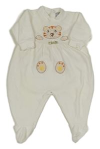 Bílý sametový overal s tygrem H&M