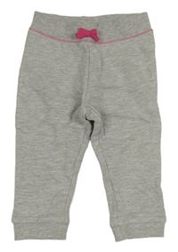 Šedo-růžové tepláky s mašlí C&A