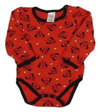 Červeno-černé body s Minnie Disney