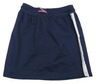 Tmavomodrá tepláková sukně s třpytivými pruhy Y.F.K.