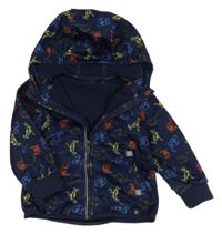 Tmavomodrá softshellová bunda s diny a kapucí Active Touch 