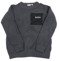 Antracitovo-černý svetr Alive