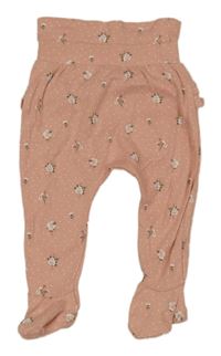 Růžové květované puntíkaté polodupky George