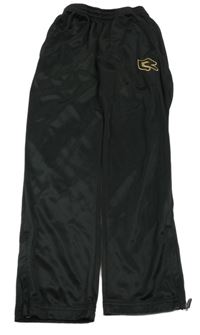 Černé sportovní tepláky s výšivkou 