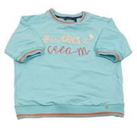 Světlemodrá tepláková vesta s nápisem 