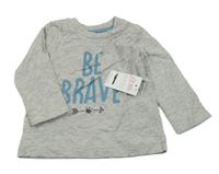 Nové - Světlešedé triko s nápisem Matalan