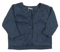 Šedomodrý propínací svetr Next