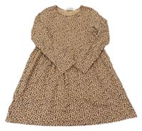 Béžovo-černé šaty s leopardím vzorem H&M