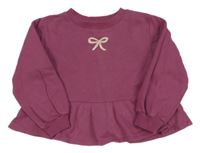 Fialová mikina s mašlí H&M