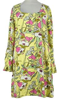 Dámské žluté květované šaty zn. River Island 