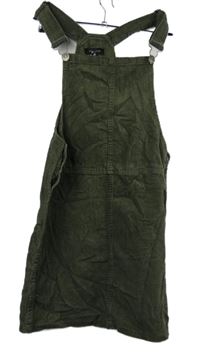Dámské khaki manšestrové laclové šaty New Look 
