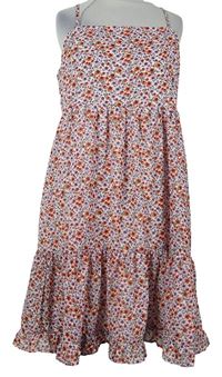 Dámské růžovo-červené kytičkované šaty Only 