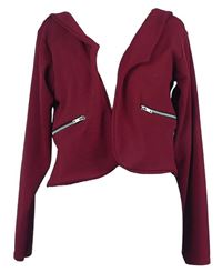 Dámské vínové sakové bolerko