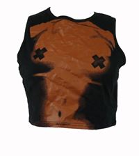 Nové - Dámský černý crop top s potiskem Cider 