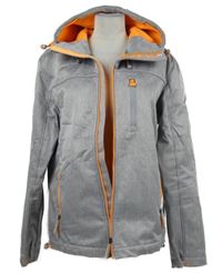 Dámská šedá softshellová funkční bunda s kapucí Superdry 