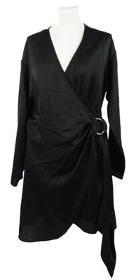 Dámské černé zavinovací šaty Boohoo 