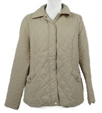 Dámská béžová šusťáková prošívaná zateplená bunda Bhs 