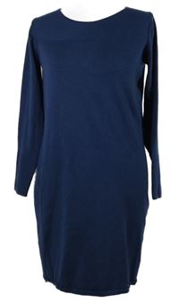 Dámské tmavomodré svetrové šaty Up2Fashion 