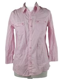 Dámská růžovo-bílá pruhovaná halenka Dunnes 