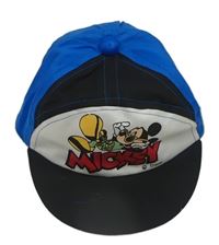 Bílo-černo-modrá kšiltovka s Mickey Mousem