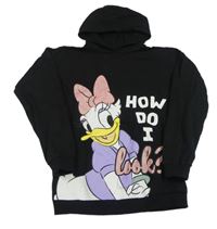 Černá mikina s Daisy a kapucí Disney