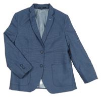 Modré puntíkaté slavnostní sako 