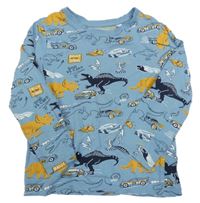 Modré triko s obrázky C&A