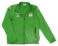 Zelená sportovní propínací mikina s potiskem