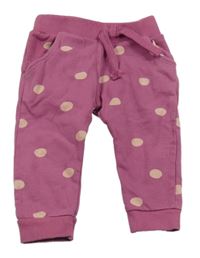 Fialovorůžové puntíkaté tepláky Dopodopo