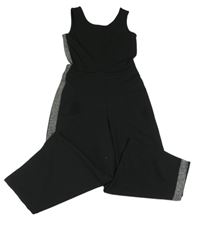 Černý kalhotový overal s proužkem C&A