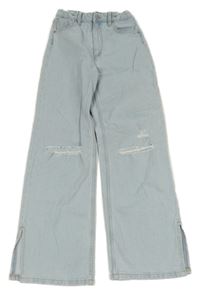 Světlemodré wide leg rifle s prošoupáním H&M